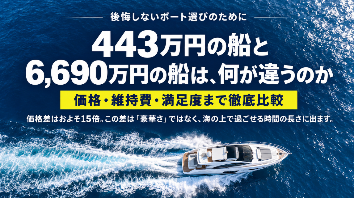 レジャーボート4モデル比較